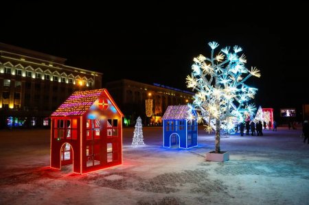 Қызылордада 23 метрлік жаңажылдық шыршаның шамы жағылды