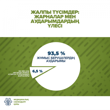 2018 жылы Медициналық сақтандыру қорына түскен жарна көлемі 133 млрд теңгені құрады