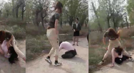 Тасбөгетте қыз баланы соққыға жыққандардың видеосы таралды